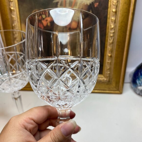 Set Of Two Waterford Crystal Marquis Wine Brandy Water Goblets Glasses - Picture 7 of 11